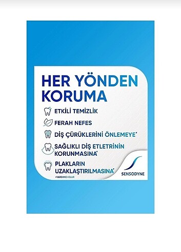 Diğer Sensodyne Tam Koruma ve Beyazlatıcı 50ml