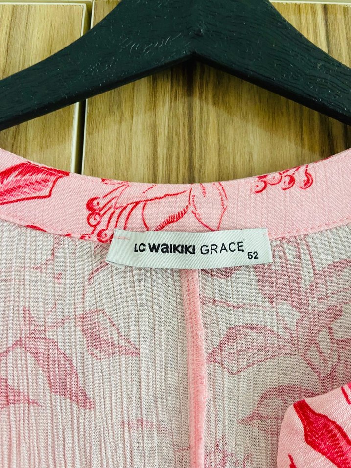 Pembe Desenli Bohem Uzun Elbise - Görsel 3