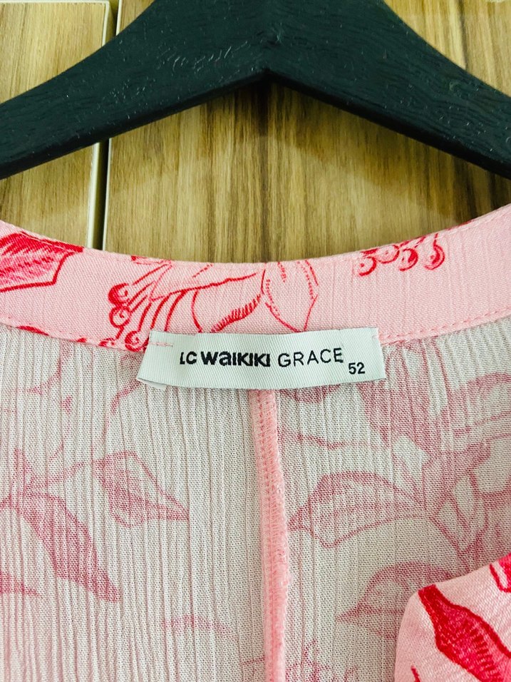 Pembe Desenli Bohem Uzun Elbise - Görsel 4