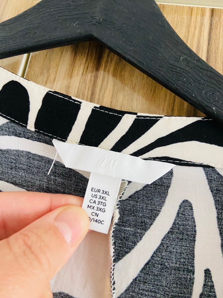 Bohem Siyah-Beyaz Desenli Uzun Elbise - Görsel 5