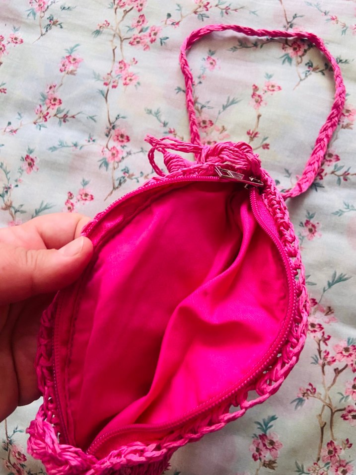 Pembe Nakışlı Püsküllü Bohem Kadın Çapraz Çanta - Görsel 5