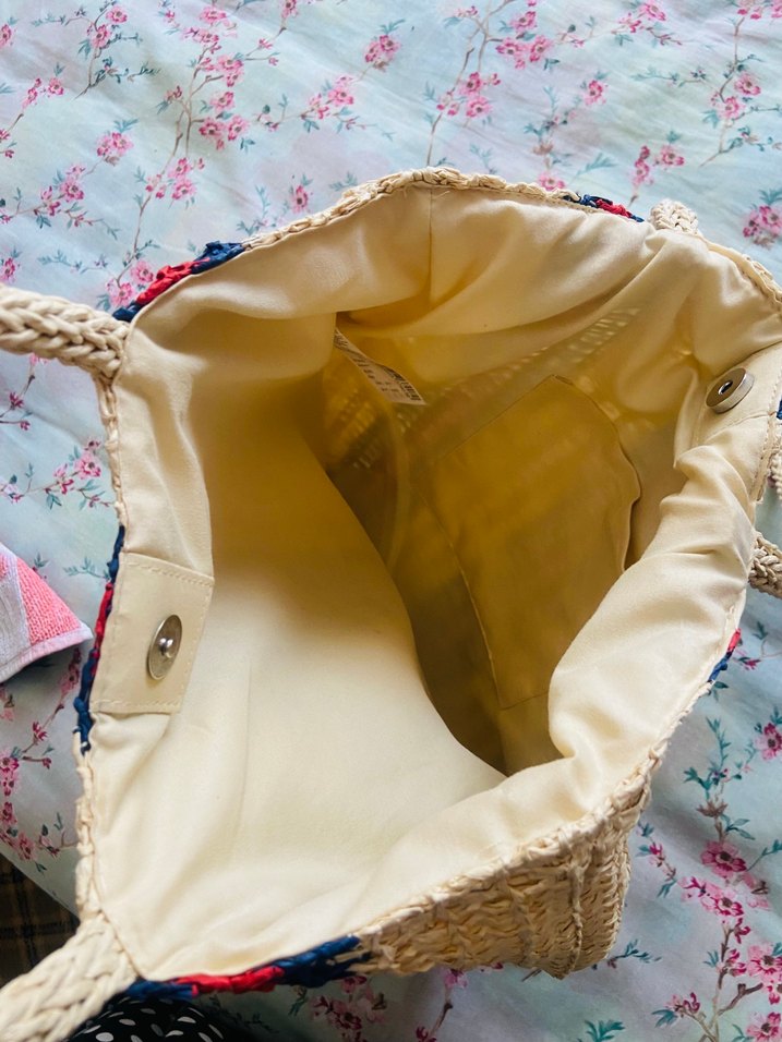 Çizgili Örgü Bohem Kadın Çantası - Görsel 4