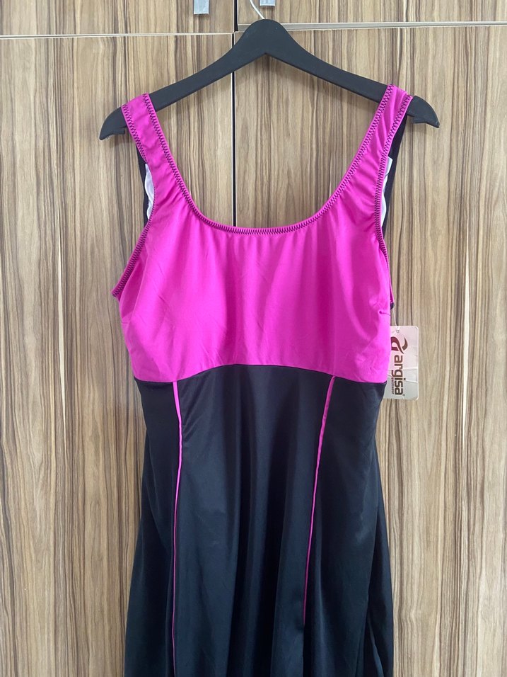 Pembe Siyah Kadın Spor Mayo - Görsel 2