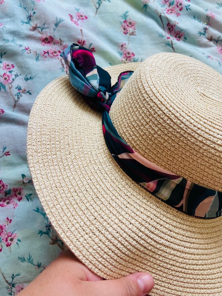 Bej Fırfırlı Bohem Kadın Şapka - Görsel 2