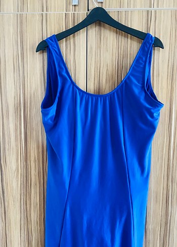 Parlak Mavi Drapeli Kadın Mayo - Görsel 5