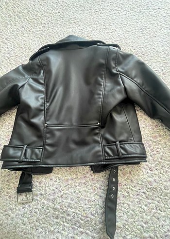 Siyah Deri Biker Ceket - Görsel 2