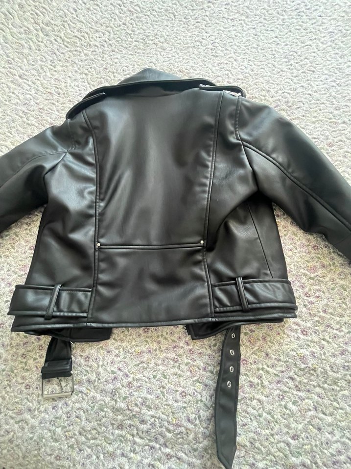 Siyah Deri Biker Ceket - Görsel 2