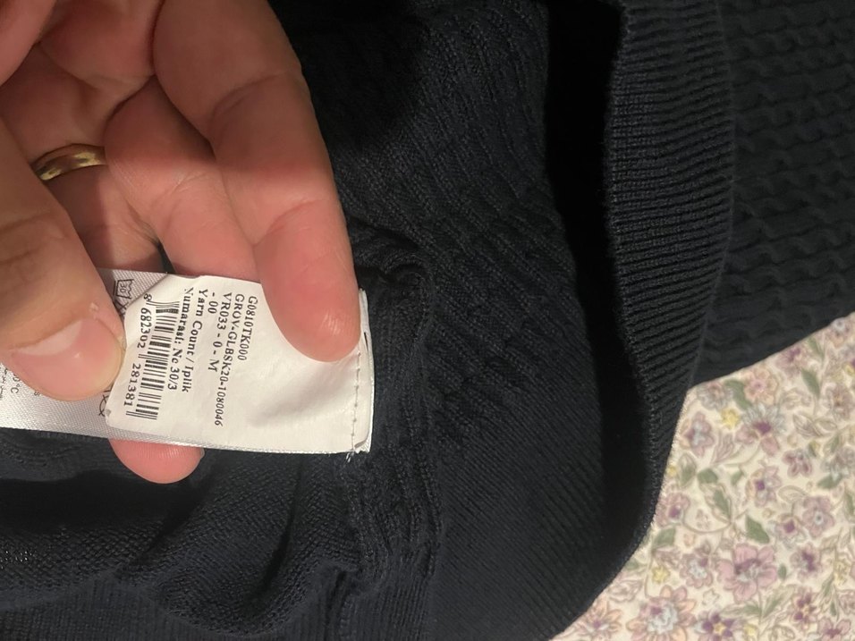 Erkek V Yaka Lacivert Triko Kazak - Görsel 5