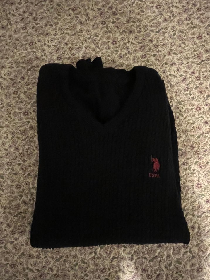 Erkek V Yaka Lacivert Triko Kazak - Görsel 4