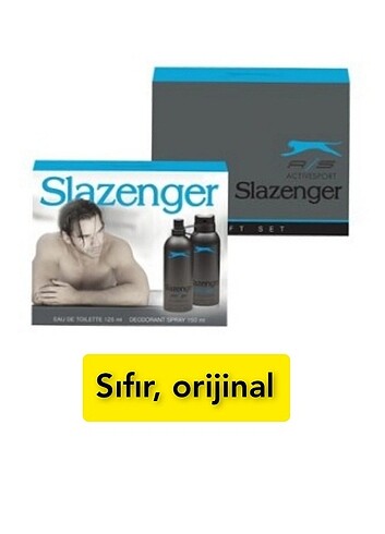 Slazenger mavi erkek parfüm deodorant seti