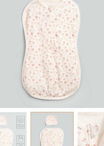 Bebek Kelebek Kundak Seti Pamuklu Kumaş - Görsel 2