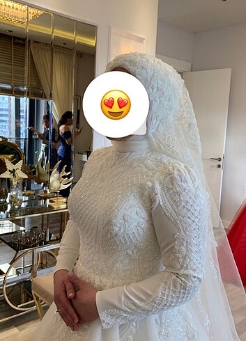 Özel tasarım tesettür gelinlik  - Görsel 2