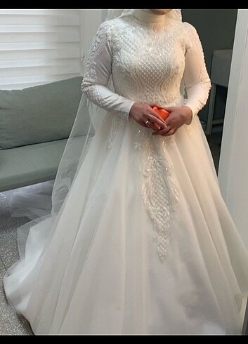 Özel tasarım tesettür gelinlik  - Görsel 7