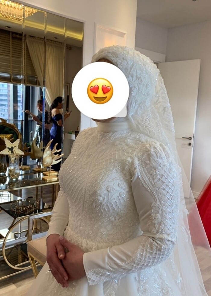 Özel tasarım tesettür gelinlik  - Görsel 2