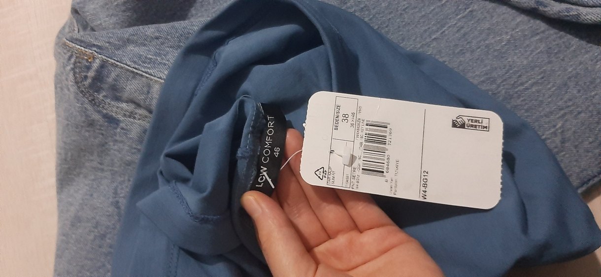 Gri Denim Hamile Pantolonu - Görsel 3