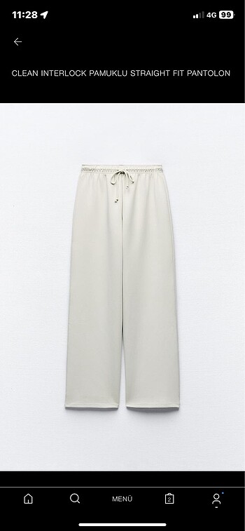 zara straight fit pantolon