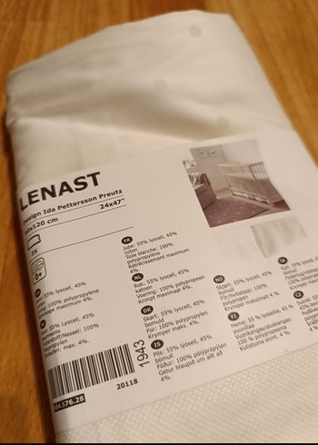 Ikea Beyaz Ahşap Bebek Beşiği