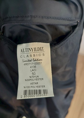 Altınyıldız Classics Yün Palto 50 beden - Görsel 5