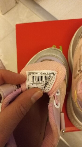 25 Beden pembe Renk Kiz spor ayakkabi