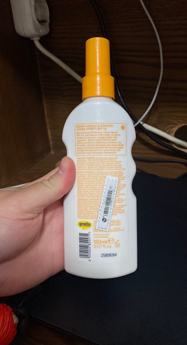 Benri SPF 50 Hassas Yüz ve Vücut Güneş Spreyi - Görsel 2