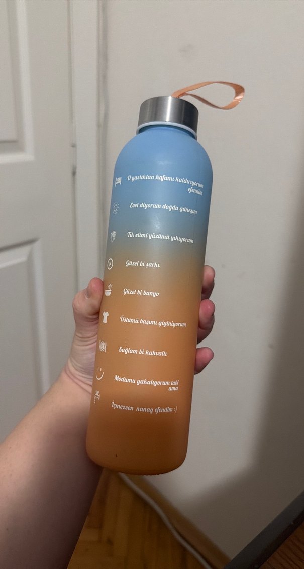 Mavi Turuncu Cam suluk - Görsel 2