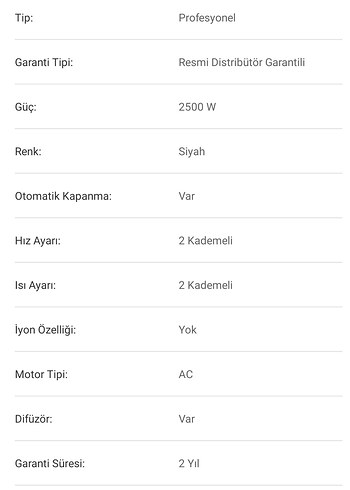 Hamilton Renkli Siyah Saç Kurutma Makinesi