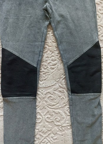 s Beden Gri Kadın Likralı Skinny Jean Tayt