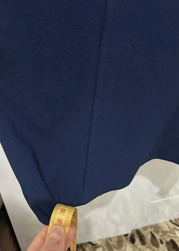 Lacivert Kemer Detaylı Kolsuz Mini Elbise - Görsel 5