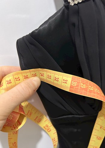 Siyah Drapeli Strappy Midi Elbise - Görsel 3