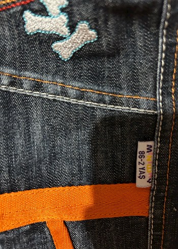 Renkli Nakışlı Erkek Çocuk Kot Tulum - Görsel 2