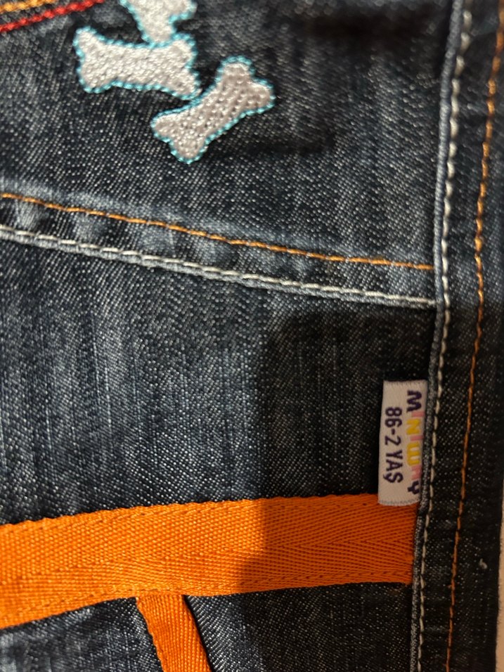 Renkli Nakışlı Erkek Çocuk Kot Tulum - Görsel 2