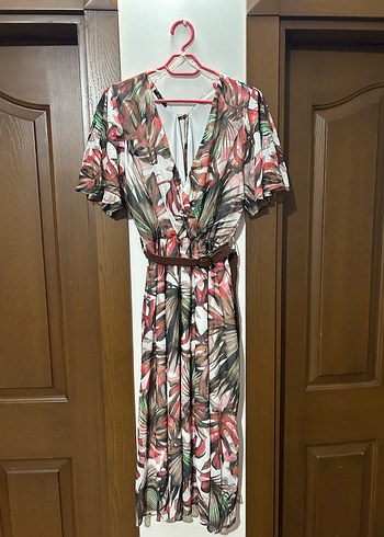 Çiçek Desenli Bohem Uzun Elbise - Görsel 2