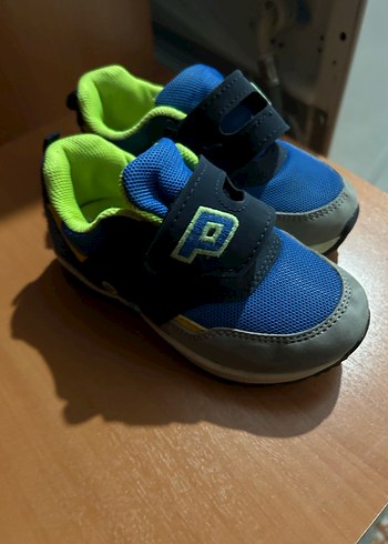 Erkek Çocuk Mavi Cırtlı Spor Ayakkabı - Görsel 2