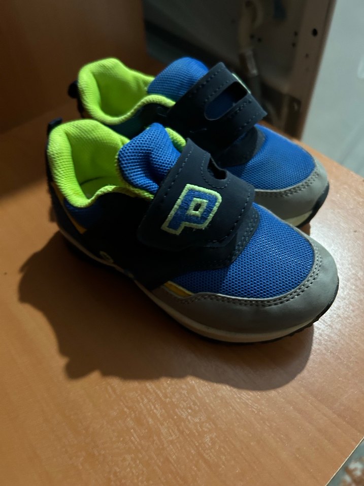 Erkek Çocuk Mavi Cırtlı Spor Ayakkabı - Görsel 2