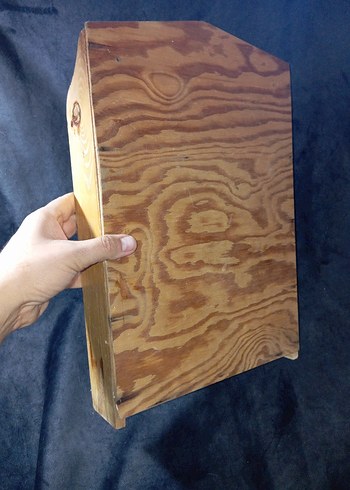 VİNTAGE MİNİ AHŞAP DUVAR RAFI.43x29 cm - Görsel 4