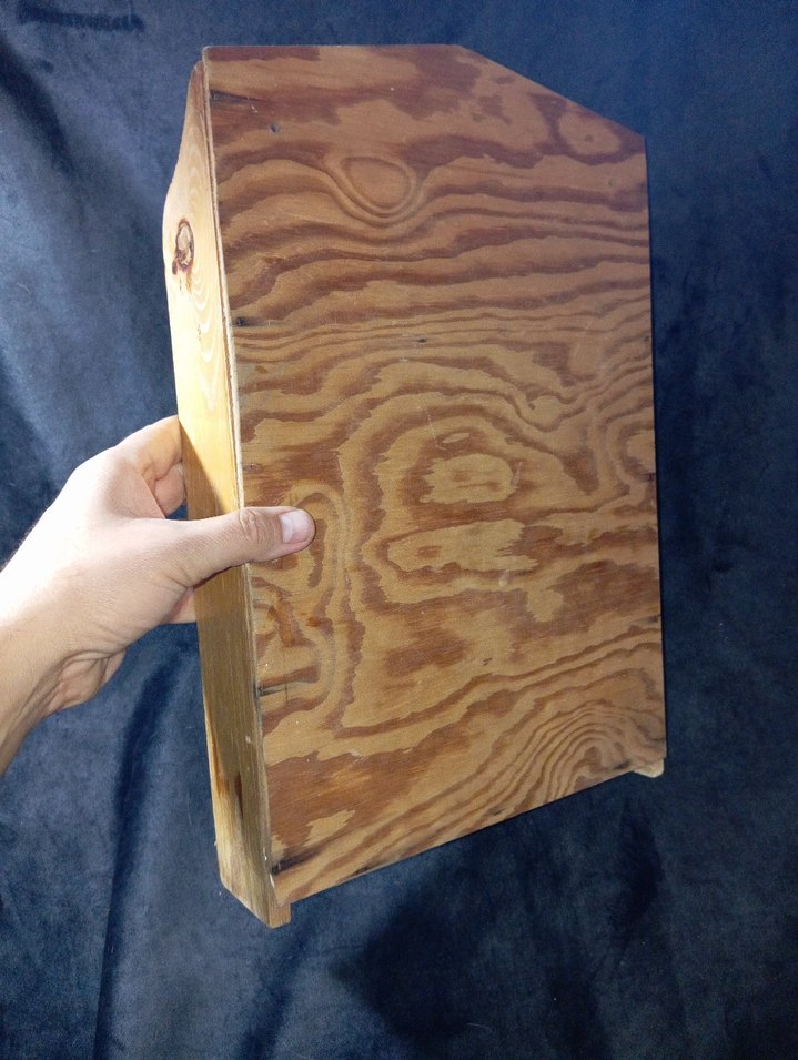 VİNTAGE MİNİ AHŞAP DUVAR RAFI.43x29 cm - Görsel 4