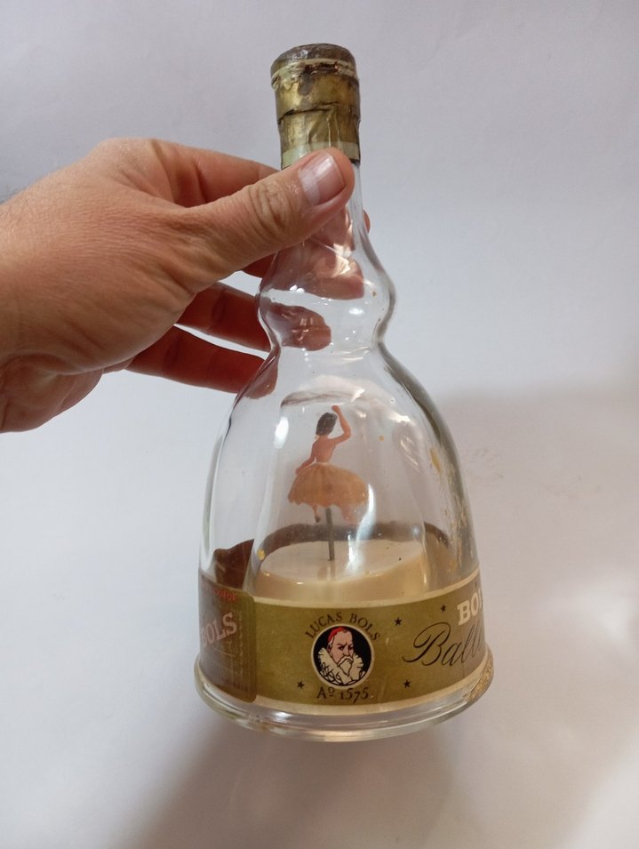 Antika laternali bols İski şişesi. 
1950 lerden kalma - Görsel 3