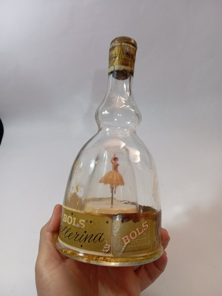 Antika laternali bols İski şişesi. 
1950 lerden kalma - Görsel 2