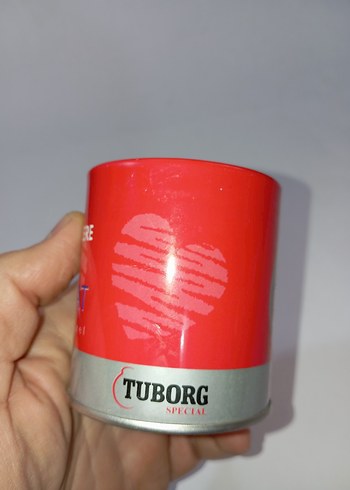 Tuborg sevgililer günü mumu.
Teneke kutu içinde 
Çok az kullanıl - Görsel 4