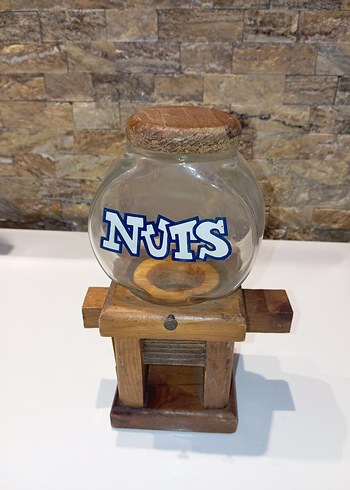 Made in USA 
1970 lerden fındık çerez dispanseri 
Masif ahşap. - Görsel 2