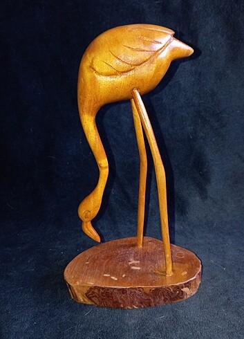 Ahşap flamingo biblo