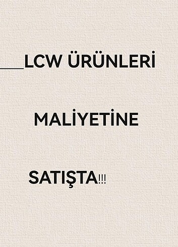 Lcw ürünleri de indirim 