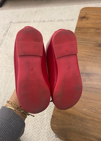 Kız Çocuk Kırmızı Fiyonklu Babet Ayakkabı - Görsel 2