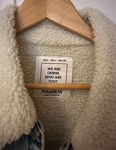 l Beden pull&bear yünlü kot ceket