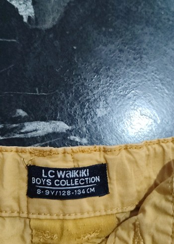 9 Yaş Beden camel Renk Bej Pamuklu Erkek Çocuk Kargo Şort