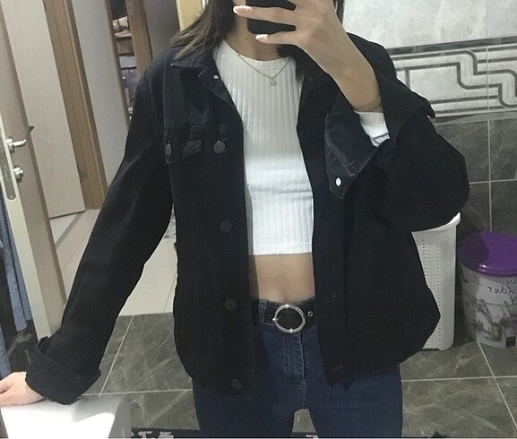 l Beden siyah kot ceket