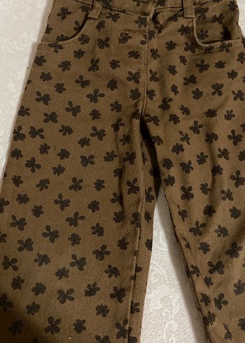 Kız çocuk  Kahverengi Geniş Kesim beli ayarlanabilir  Pantolon - Görsel 2