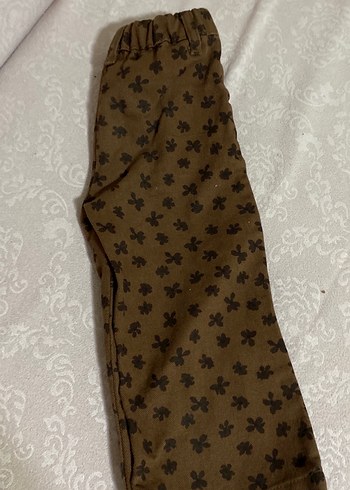 Kız çocuk  Kahverengi Geniş Kesim beli ayarlanabilir  Pantolon - Görsel 4