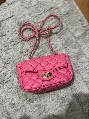 Deri Pembe Mini Çanta ????