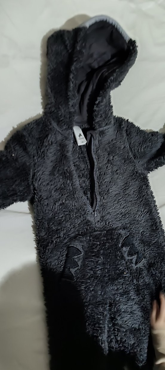 Koyu Gri Peluş Bebek Tulumu - Görsel 2